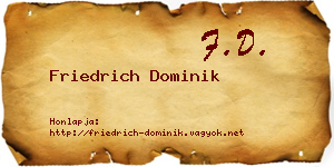 Friedrich Dominik névjegykártya